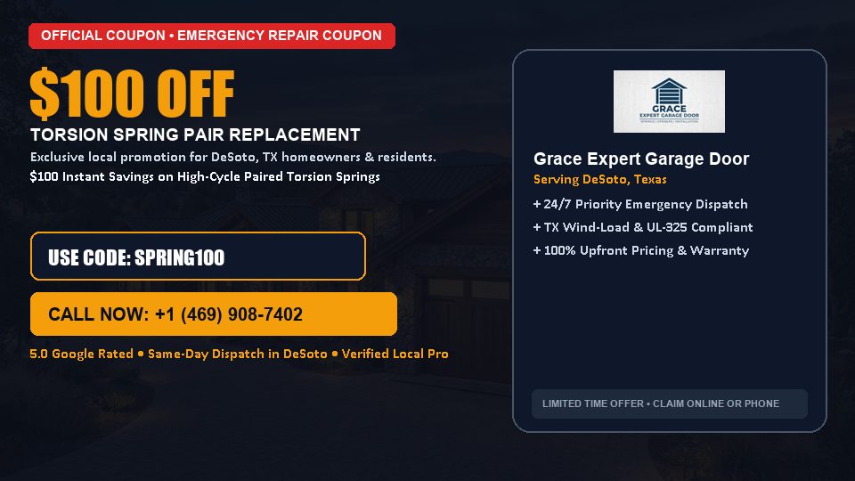 Grace Expert Garage Door $100 OFF Dual Torsion Spring Replacement