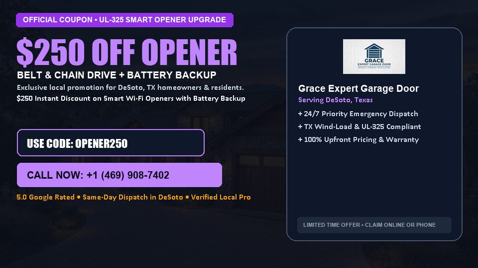 Grace Expert Garage Door $250 OFF Premium LiftMaster Opener Installation