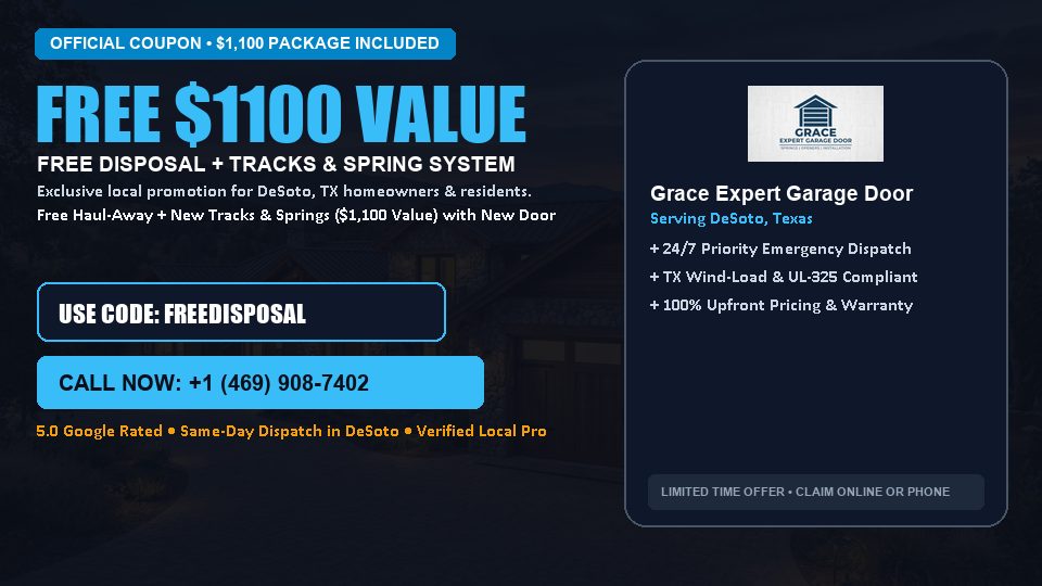 Grace Expert Garage Door FREE Haul-Away & Heavy-Duty Tracks with New Door